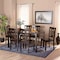 Baxton Studio Luisa Modern and Contemporary Transitional Dark Brown Finished Wood 7-Piece Dining Set 177-11381-10519-Zoro - alternate 3